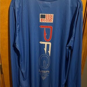 Columbia Men's Terminal Tackle Long Sleeve Fishing Shirt Size: Large Blue